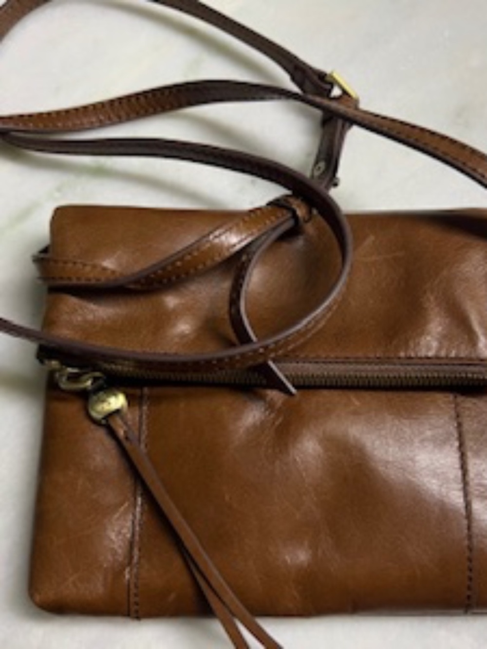 HOBO 'Sparrow' mid brown Crossbody bag